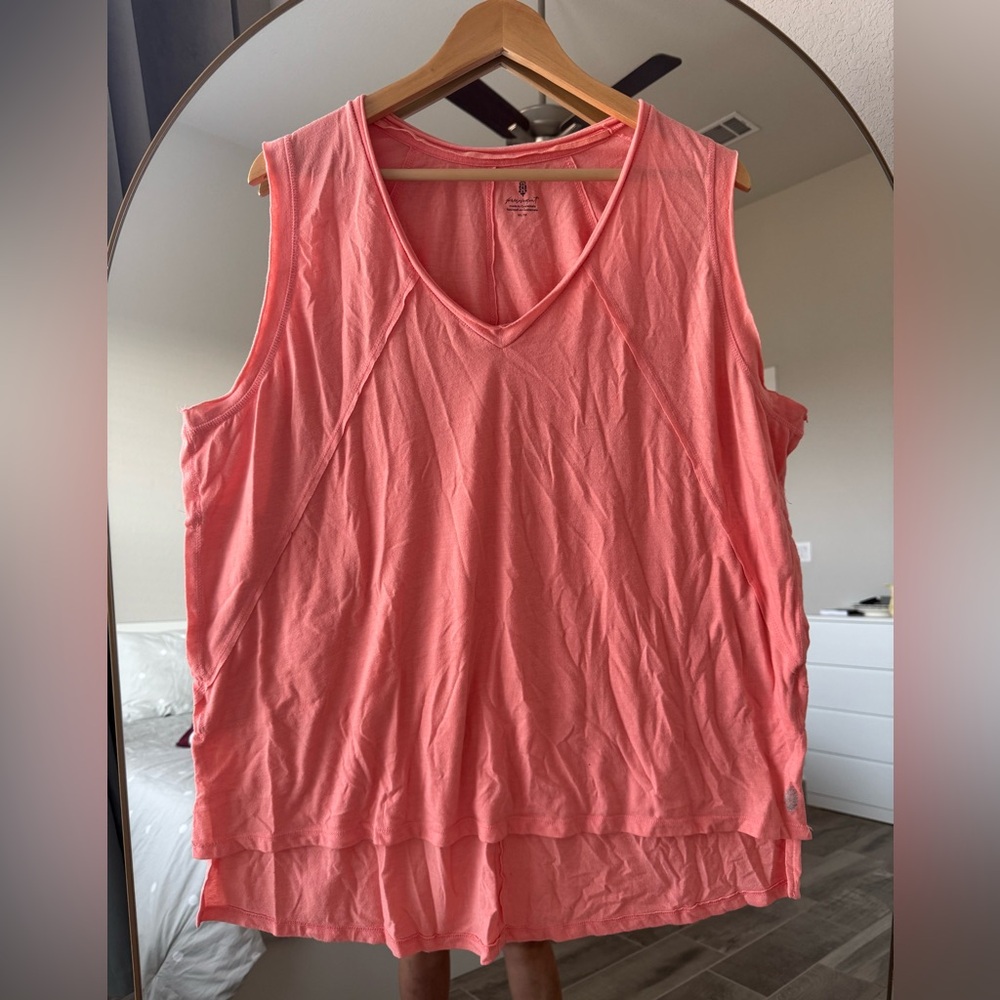 Free People FP Movement City Vibes Tank in Wild Papaya Oversized Size XS
